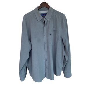 XCaster by Tallwoods Gray Button Down Fishing Shirt - XXL
